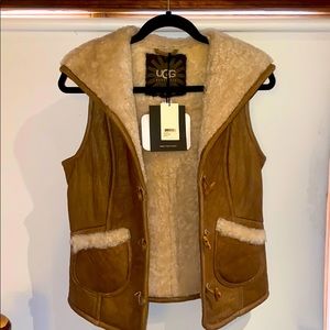 Ugg Shearling “Ventana” Hooded Vest